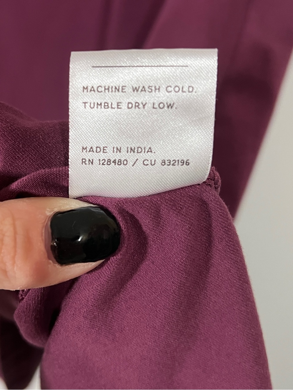 Pact Organic Cotton Fit & Flare A-Line Skirt Midi Length Size Large Plum Purple - Picture 9 of 9